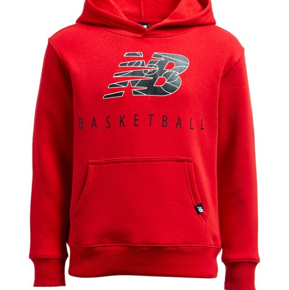 ***NWT NEW BALANCE RED/BLACK BASKETBALL HOODIE SZ M (5/6)***